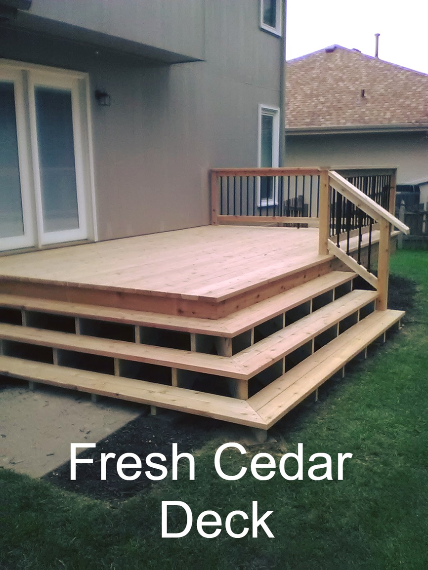 Fresh Cedar Deck Construction