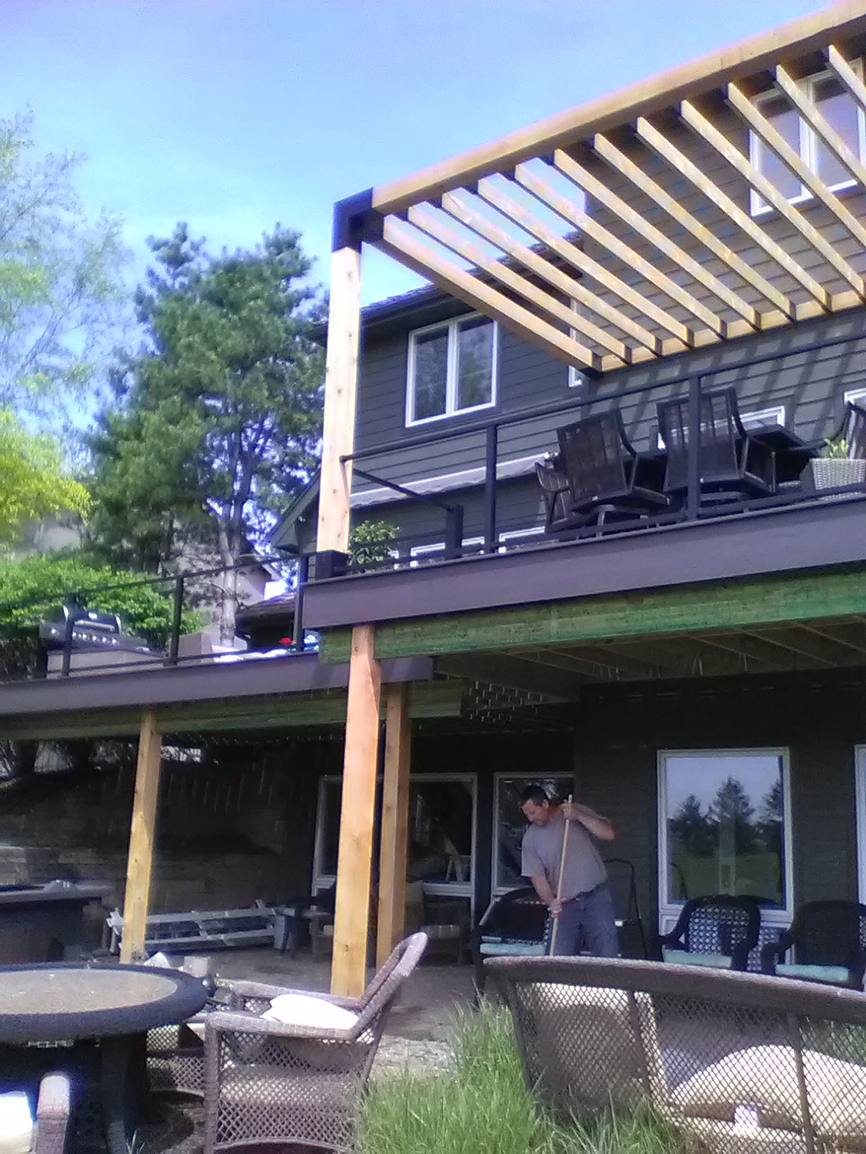 Pergola Construction in Progress